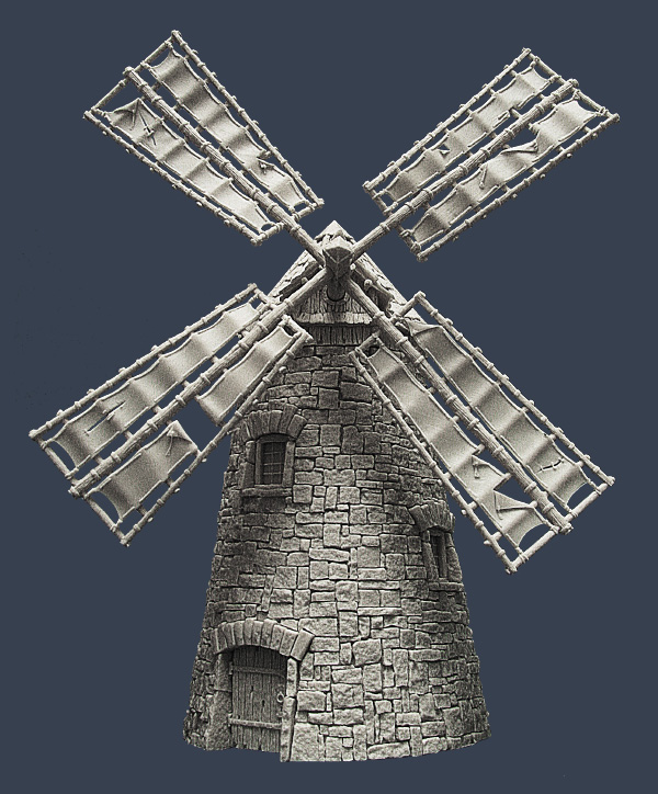 Thelnetham Windmühle-Turm Walzzunder Modell Landschaft Terrain ww2 Fantasy Replica 